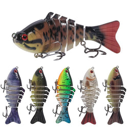 Multi Jointed Fishing Lure Sinking Artificial Wobbler Bait Hard Bait Swimbait 10cm/15.7g Fishing Tackle 7 Sections Crankbait