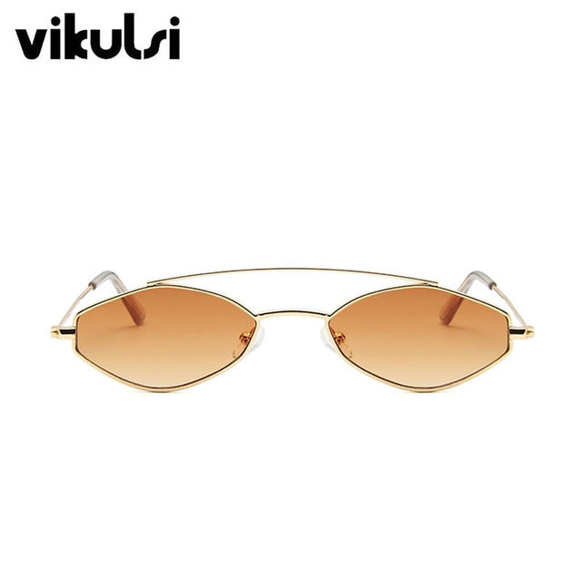 Cute Sexy Cat Eye Sunglasses Women Retro Small Double Beam Cateye Sun Glasses