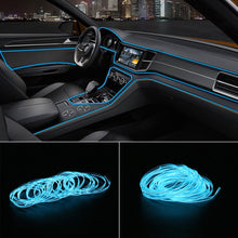 Load image into Gallery viewer, FORAUTO 5 Meters Car Interior Lighting Auto LED Strip EL Wire Rope Auto Atmosphere Decorative Lamp Flexible Neon Light DIY
