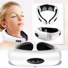 Load image into Gallery viewer, Electric Pulse Back and Neck Massager Far Infrared Heating Pain Relief Health Care Relaxation Tool Intelligent Cervical Massager
