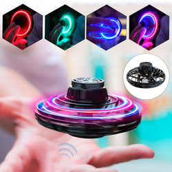 e24™️ Athletic antistress hand mini flying toy Gyro rotator drone UFO led fidget finger spinner Rotary child christmas gift