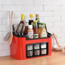 Load image into Gallery viewer, Fashion multi-functional kitchen shelf condiment box, condiment pot, bottle set combination knife holder one generation
