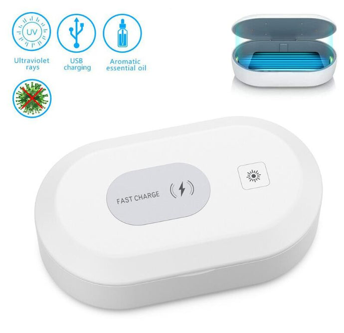 Phone Sterilizer Box 15W Mobile Wireless Charging Multi-function Ultraviolet Disinfection