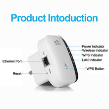 Load image into Gallery viewer, Wireless WiFi Repeater Wifi Extender 300Mbps Wi-Fi Amplifier 802.11N/B/G Booster Repetidor Wi fi Reapeter Access Point
