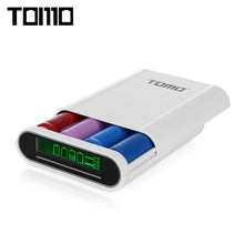 Load image into Gallery viewer, TOMO S4 DIY Smart Power Bank 4 x 18650 Li-ion Battery Type-C Micro USB 8 Pin Input Dual Output Charger
