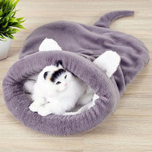 Load image into Gallery viewer, Warm Coral Fleece Cat Sleeping Bag Bed For Puppy Small Dogs Pets Cat Mat Bed Kennel House  Warm Sleeping Bed For Pets
