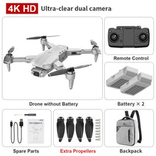 Load image into Gallery viewer, L900 pro 4K HD dual camera with GPS 5G WIFI FPV real-time transmission brushless motor rc distance 1.2km professional drone
