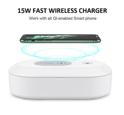 Phone Sterilizer Box 15W Mobile Wireless Charging Multi-function Ultraviolet Disinfection