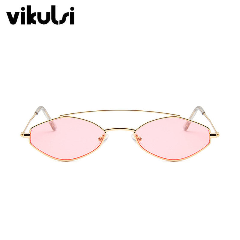 Cute Sexy Cat Eye Sunglasses Women Retro Small Double Beam Cateye Sun Glasses