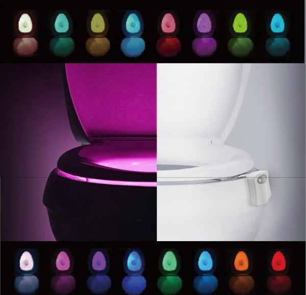 Hot 16 Colours Sensor Body Motion Sensor Led Toilet Light Backlight for Toilet Bowl WC Toilet Seat Lights with Motion Sensor