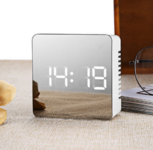 Load image into Gallery viewer, Hot Multifunction LED Mirror Alarm Clock Digital Clock Snooze Display Time Night Led Light Table Desktop Alarm Clock Despertador
