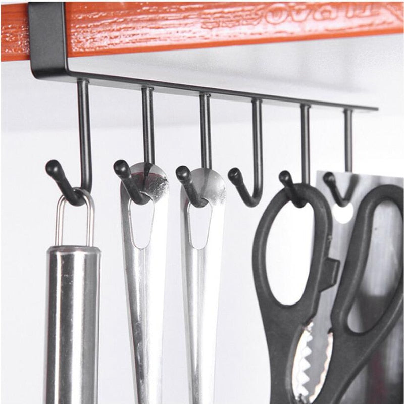 Bearing stronger Free of punch Storage Shelf  Hanging Cap Paper Shelves Kitchen Iron Multifunction Hanger - 1 Piece