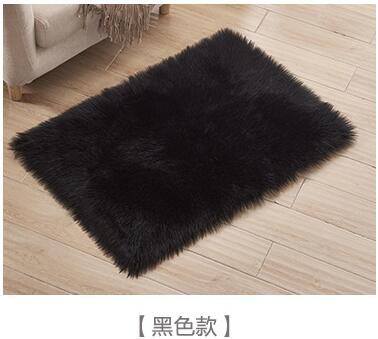 Artificial Wool Carpet Rectangle/Square garnish Faux Mat Seat Pad Plain Skin Fur Plain Fluffy Area Rugs Washable Home Textile