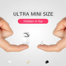 Load image into Gallery viewer, SQRMINI X20 Ultra Mini Wireless Single Earphone Hidden Small Bluetooth 3 hours Music Play Button Control Earbud With Charge Case
