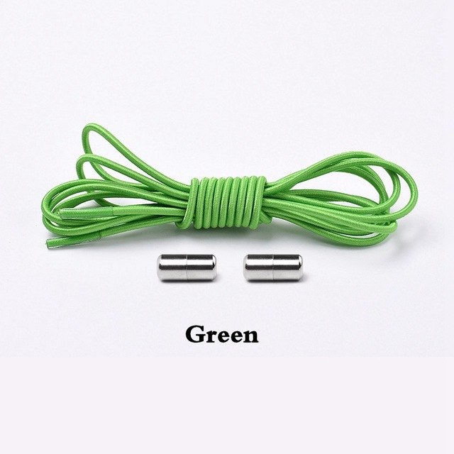 Elastic Lock Shoe Laces No Tie Shoelaces New Simplicity Round Metal Tip Shoelace Leisure Quick Sport Shoe Laces Unisex