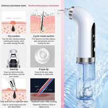 Load image into Gallery viewer, Electric Small Bubble Blackhead Remover USB Rechargeable Water Cycle Pore Acne Pimple Removal Vacuum Suction Facial Cleaner Tool
