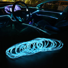 Load image into Gallery viewer, FORAUTO 5 Meters Car Interior Lighting Auto LED Strip EL Wire Rope Auto Atmosphere Decorative Lamp Flexible Neon Light DIY
