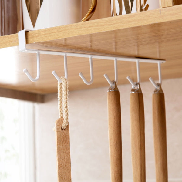 Bearing stronger Free of punch Storage Shelf  Hanging Cap Paper Shelves Kitchen Iron Multifunction Hanger - 1 Piece