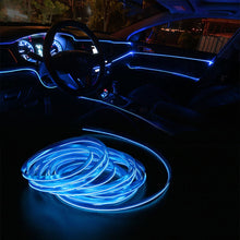 Load image into Gallery viewer, FORAUTO 5 Meters Car Interior Lighting Auto LED Strip EL Wire Rope Auto Atmosphere Decorative Lamp Flexible Neon Light DIY
