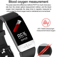 Load image into Gallery viewer, T1 Smart Watch Band With Temperature Immune Measure ECG Heart Rate Blood Pressure Monitor Weather Forecast Drinking Remind
