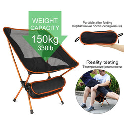 Travel Ultralight Folding Chair Superhard High Load Outdoor Camping Chair Portable Beach Hiking Picnic Seat Fishing Tools Chair