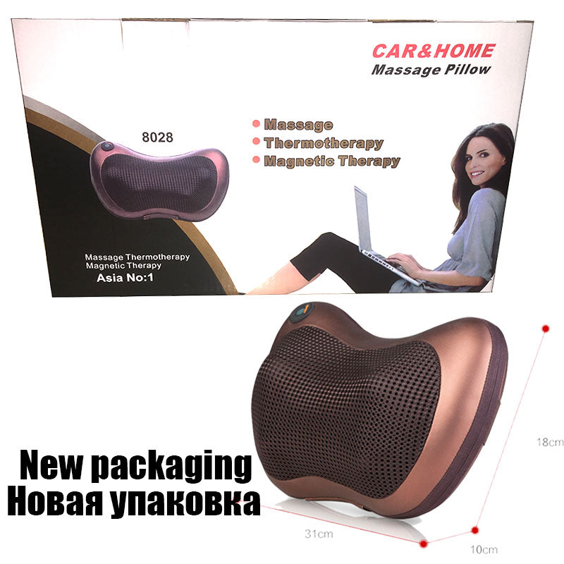 electric massage pillow Infrared Heating Kneading Neck Shoulder Back Car Chair Shiatsu Massager Mat Device