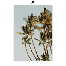 Load image into Gallery viewer, Coconut Tree Palm leafs Bus Sea Landscape Wall Art Canvas Painting Nordic Posters And Prints Wall Pictures For Living Room Decor
