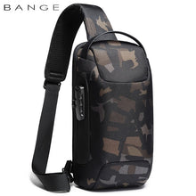 Load image into Gallery viewer, BANGE Hot Chest Bag New Anti-thief Men Crossbody Bag Waterproof Shoulder Bags USB Charging Short Trip For Male Travel Pack
