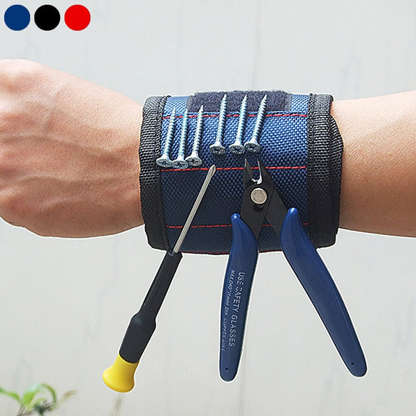 Strong Two Magnetic Wristband Adjustable Wrist Support Bands For Screws Nails