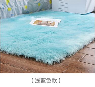 Artificial Wool Carpet Rectangle/Square garnish Faux Mat Seat Pad Plain Skin Fur Plain Fluffy Area Rugs Washable Home Textile