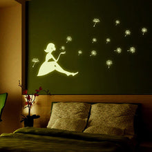 Load image into Gallery viewer, Dandelion Girl luminous Stickers Living Room Bedroom Decoration Wall Stickers Muursticker Kinderkamer
