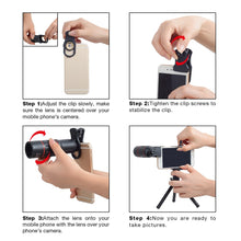 Load image into Gallery viewer, APEXEL 18X Telescope Zoom Mobile Phone Lens for iPhone Samsung Smartphones universal clip Telefon Camera Lens with tripod 18XTZJ
