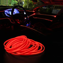 Load image into Gallery viewer, FORAUTO 5 Meters Car Interior Lighting Auto LED Strip EL Wire Rope Auto Atmosphere Decorative Lamp Flexible Neon Light DIY
