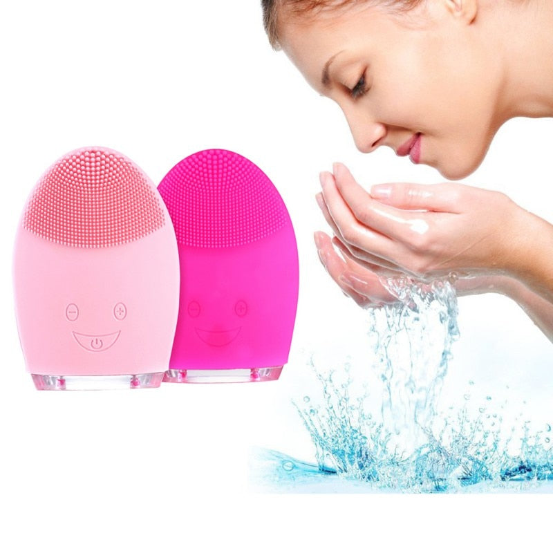 Face Cleaning Mini Electric Massage Brush Washing Machine Waterproof Silicone Cleansing Tools