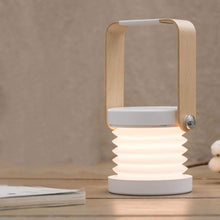 Load image into Gallery viewer, Creative wooden handle portable lantern lamp telescopic folding led table lamp charging night light reading lamp
