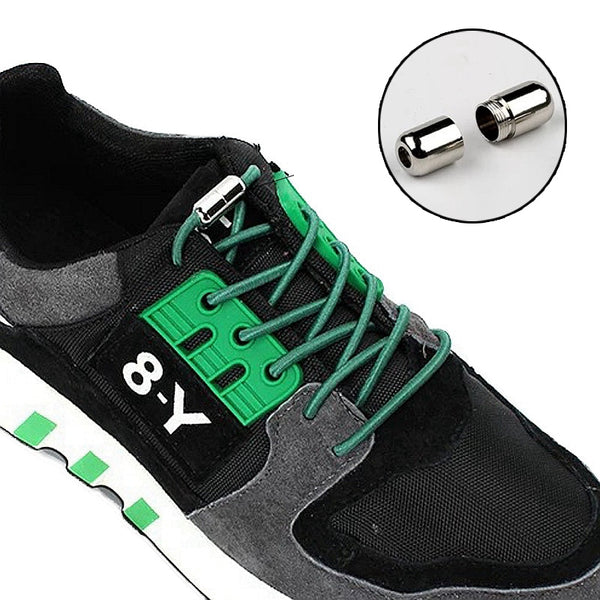 Elastic Lock Shoe Laces No Tie Shoelaces New Simplicity Round Metal Tip Shoelace Leisure Quick Sport Shoe Laces Unisex