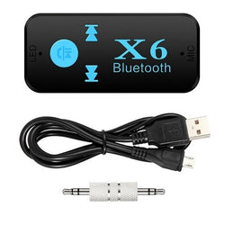 X6 Bluetooth Transmitter Aux Usb Car Play Music Receiver Adapter 5.0 mm  Bluetooth Adapter  MP3 Music Adapter For car player