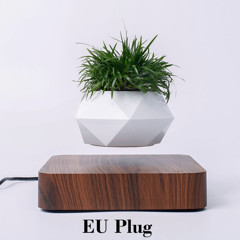 Hot Sale Levitating Air Bonsai Pot Rotation Planters Magnetic Levitation Suspension Flower Floating Pot Potted Plant Desk Decor