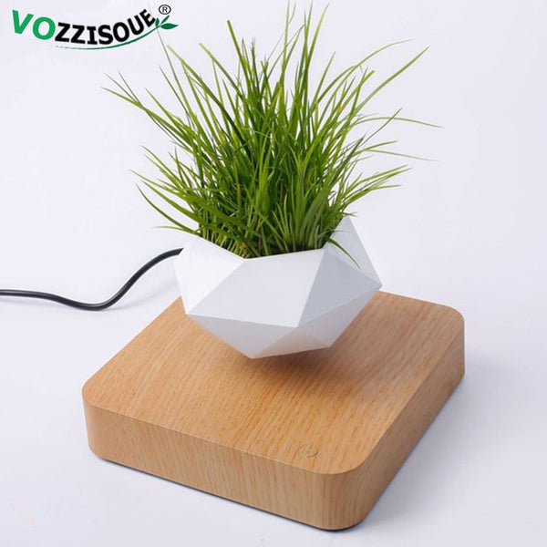 Hot Sale Levitating Air Bonsai Pot Rotation Planters Magnetic Levitation Suspension Flower Floating Pot Potted Plant Desk Decor