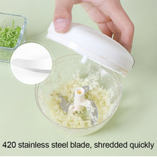 Load image into Gallery viewer, Pull String Garlic Chopper Crusher Press Manual Food Cutter Processor Fruit Vegetables Meat Kitchen Tool Mini Food Chopper
