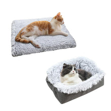 Load image into Gallery viewer, Plush Cat Bed House Cat Mat Net Red Cat Litter Plush Two-in-one Pet Mat Cat  Cat Winter Warm Dog House Sleeping
