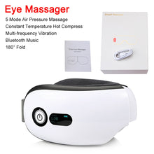 Load image into Gallery viewer, Bluetooth Smart Vibration Eye Massager Eye Care Device Hot Compress Glasses Instrument Music Foldable Eye Protection
