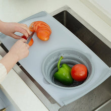 Load image into Gallery viewer, Innovative Multi-Functional 3 in 1 Chopping Board Detachable Folding Drain Basket Sink Cutting Board Kitchen Tools
