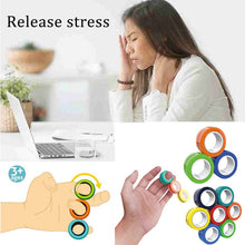 Load image into Gallery viewer, FinGears Magnetic Rings Anti-stress Toys For Chlidren Adult Anxiety Relief Focus Kids Decompression Magic Fidget Toys Birthday
