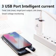 Load image into Gallery viewer, LED Display 3 USB Charger, Baseus Mobile Phone USB Charger Fast Charging Wall Charger For iPhone Samsung Xiaomi 3.4A Max Charger
